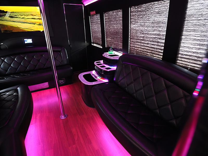 Minibar on party bus