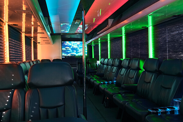 Orlando party bus interior