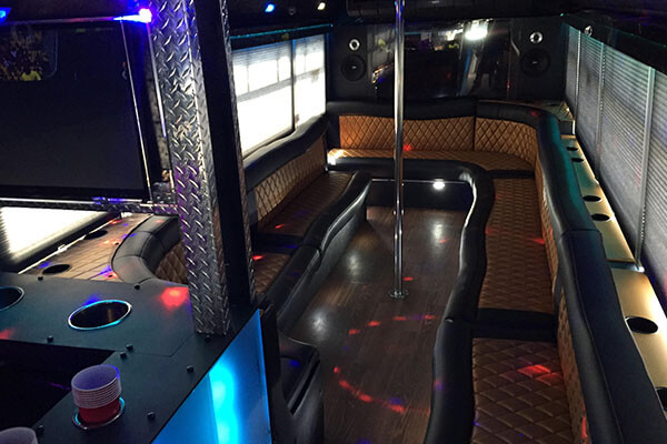 Spacious party bus