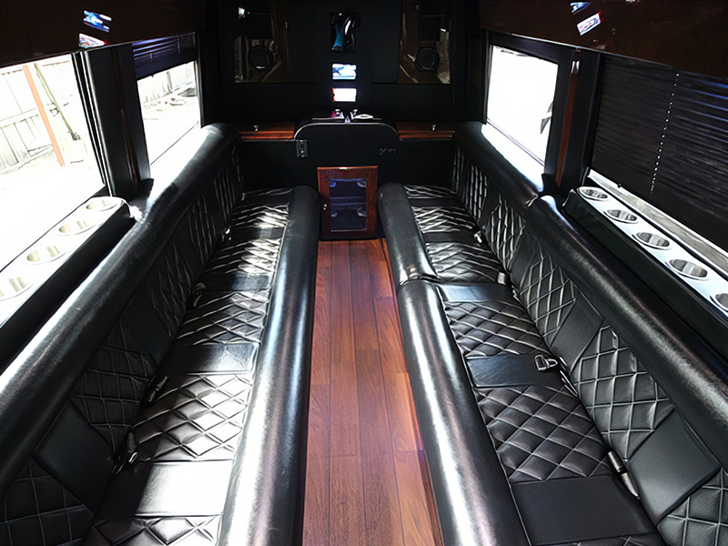 Leather seats on bus service